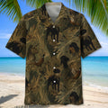 Vintage Hunting Pattern Hawaiian Shirt Hunting Season Aloha Shirt Hunting Lover Gift