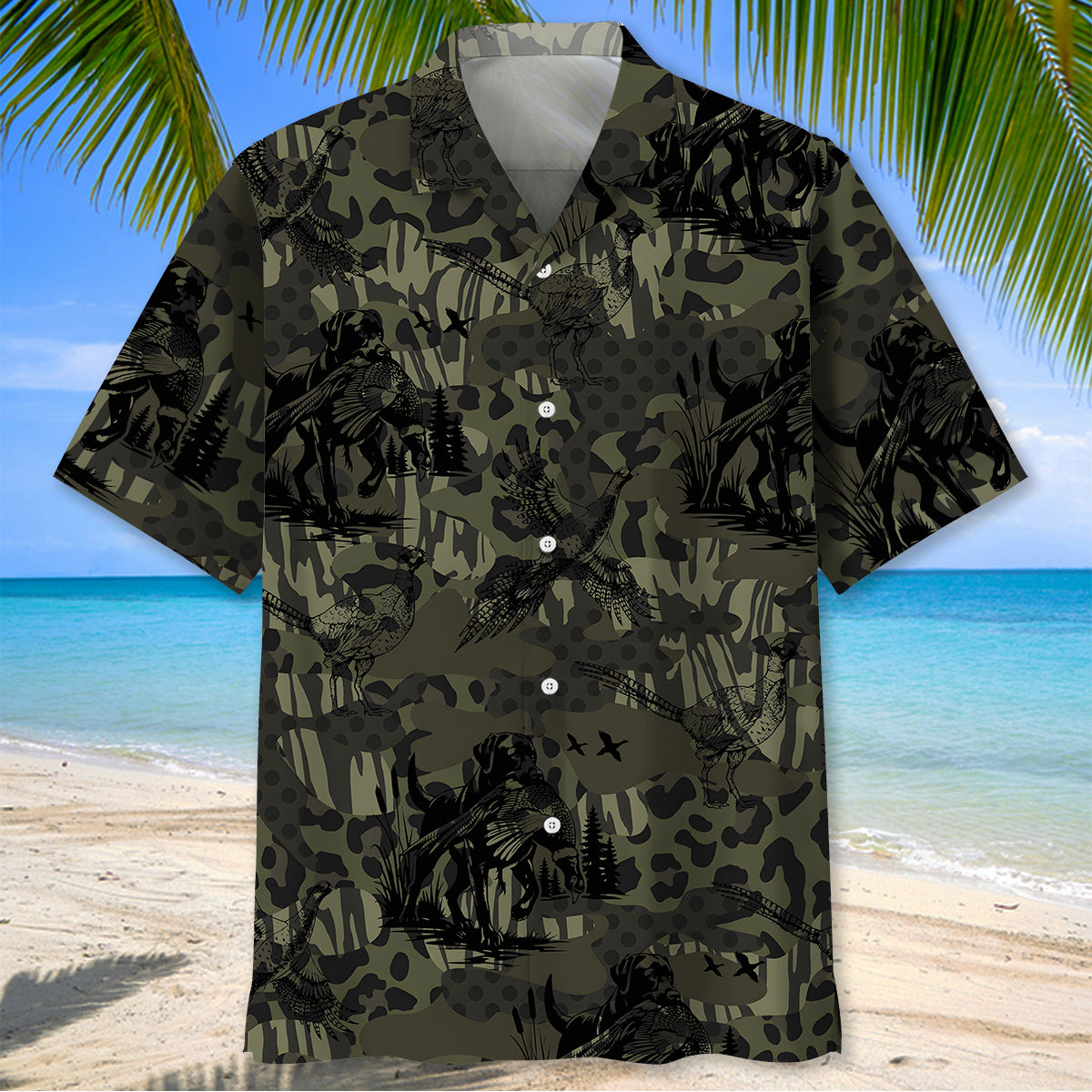 Pointer Hunting Dog Print Camo Hawaiian Shirt Hunting Season Aloha Shirt Him Gifts_