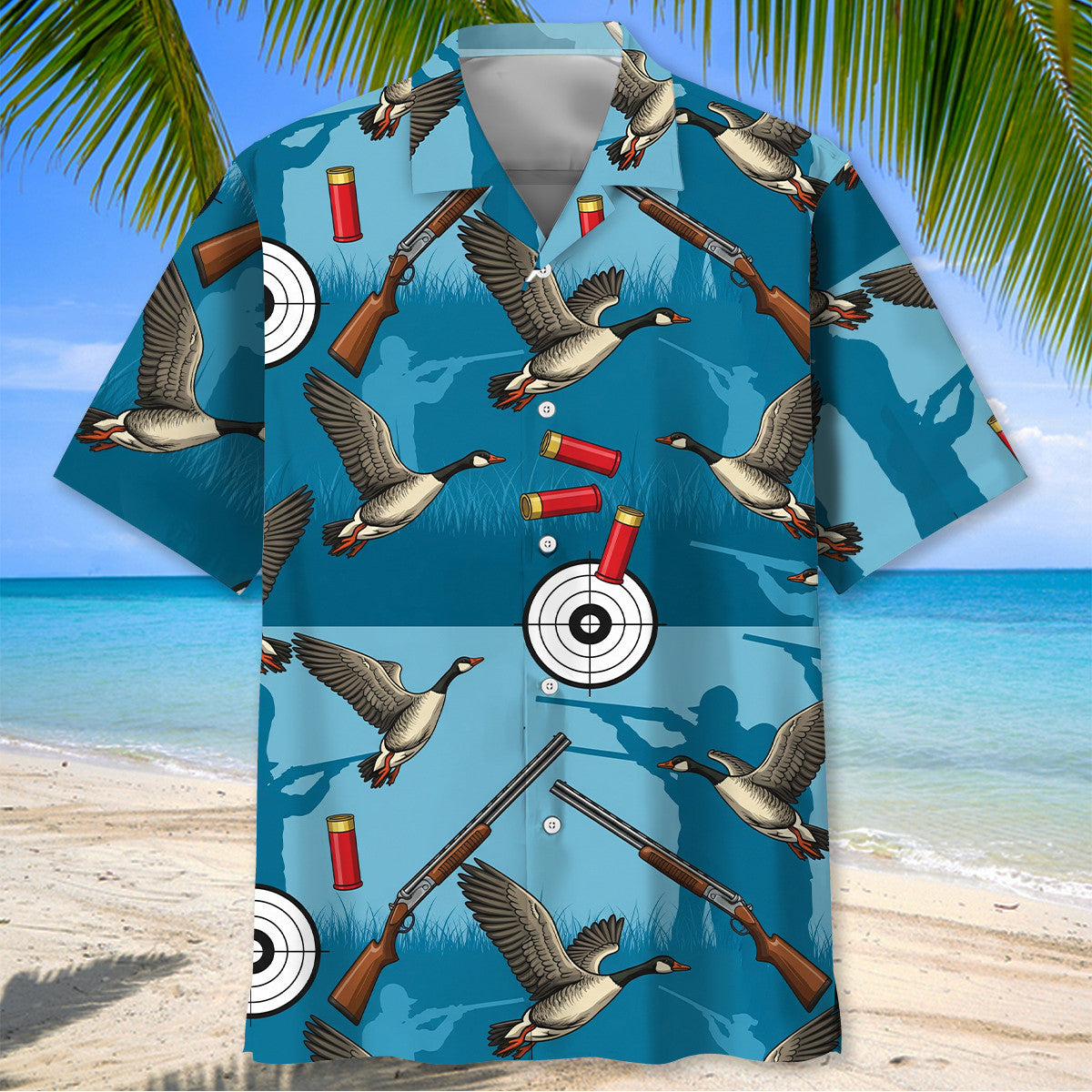 Duck Hunting Pattern Hawaiian Shirt Hunting Season Shirt Gift For Hunting Lover