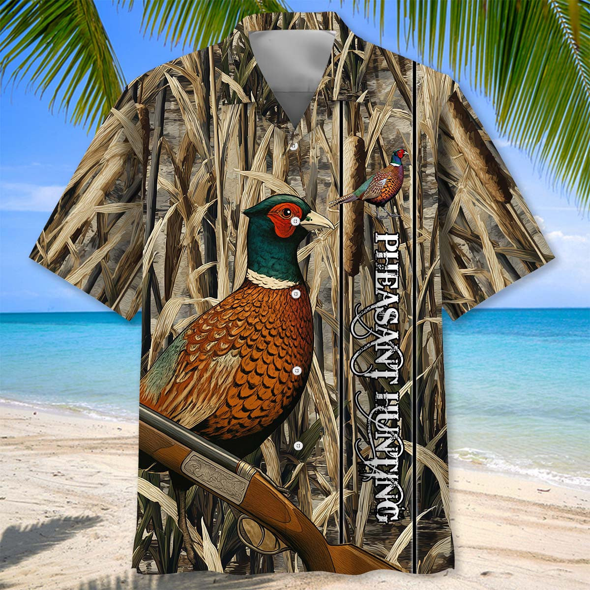 Pheasant Hunting Pattern Hawaiian Shirt Huntin Season Shirt Gift For Hunter