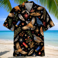 Vintage Hunting Pattern Hawaiian Shirt Outdoor Hawaiian Shirt Gifts For Husband
