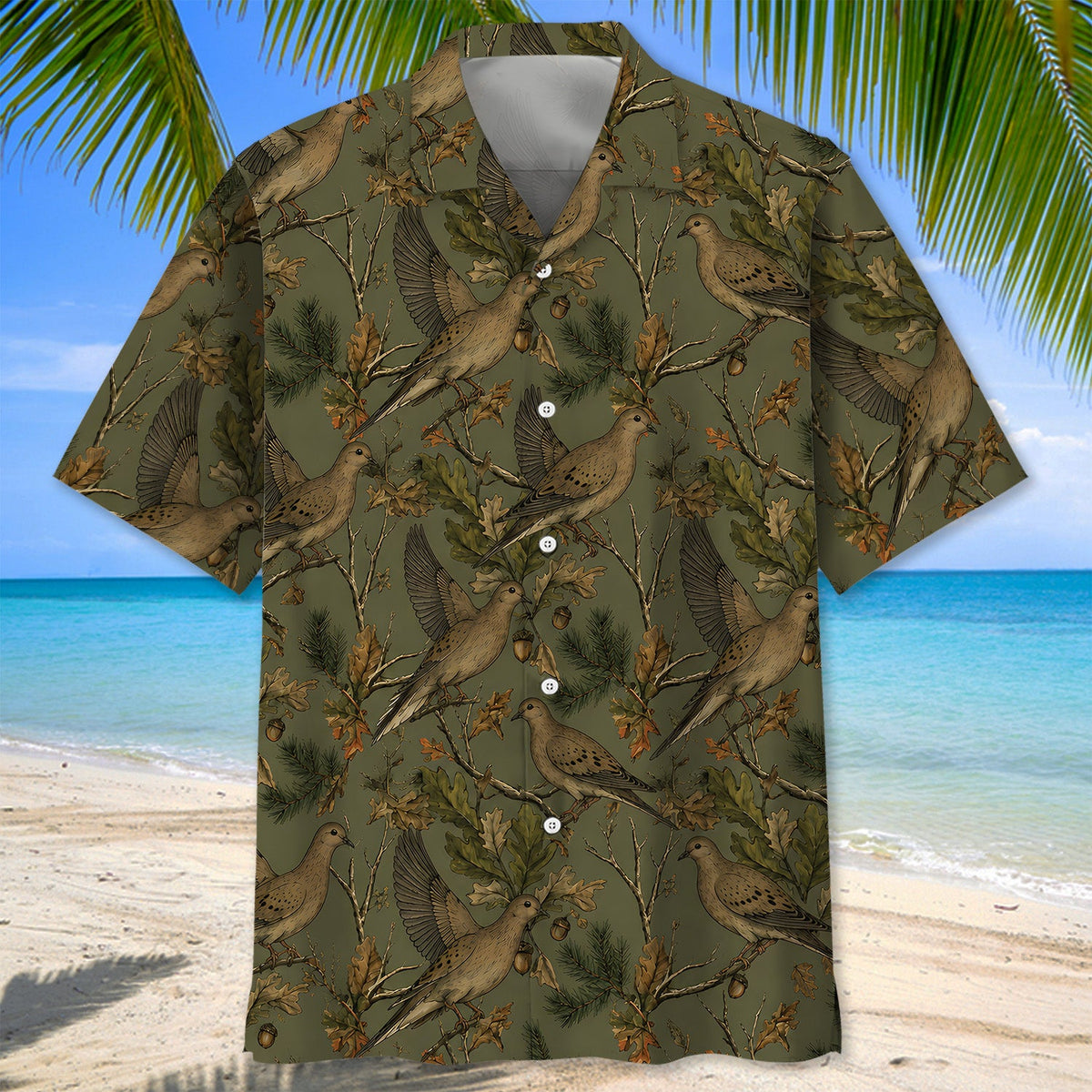 Vintage Dove Hunting Hawaiian Shirt Hunting Aloha Shirt Gift For Bird Hunter