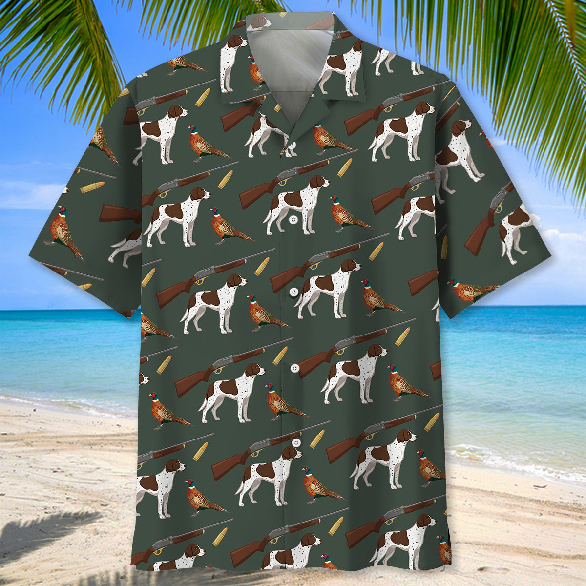 Pointer Hunting Dog Print Hawaiian Shirt Hunting Lover Clothes Gift For Brother