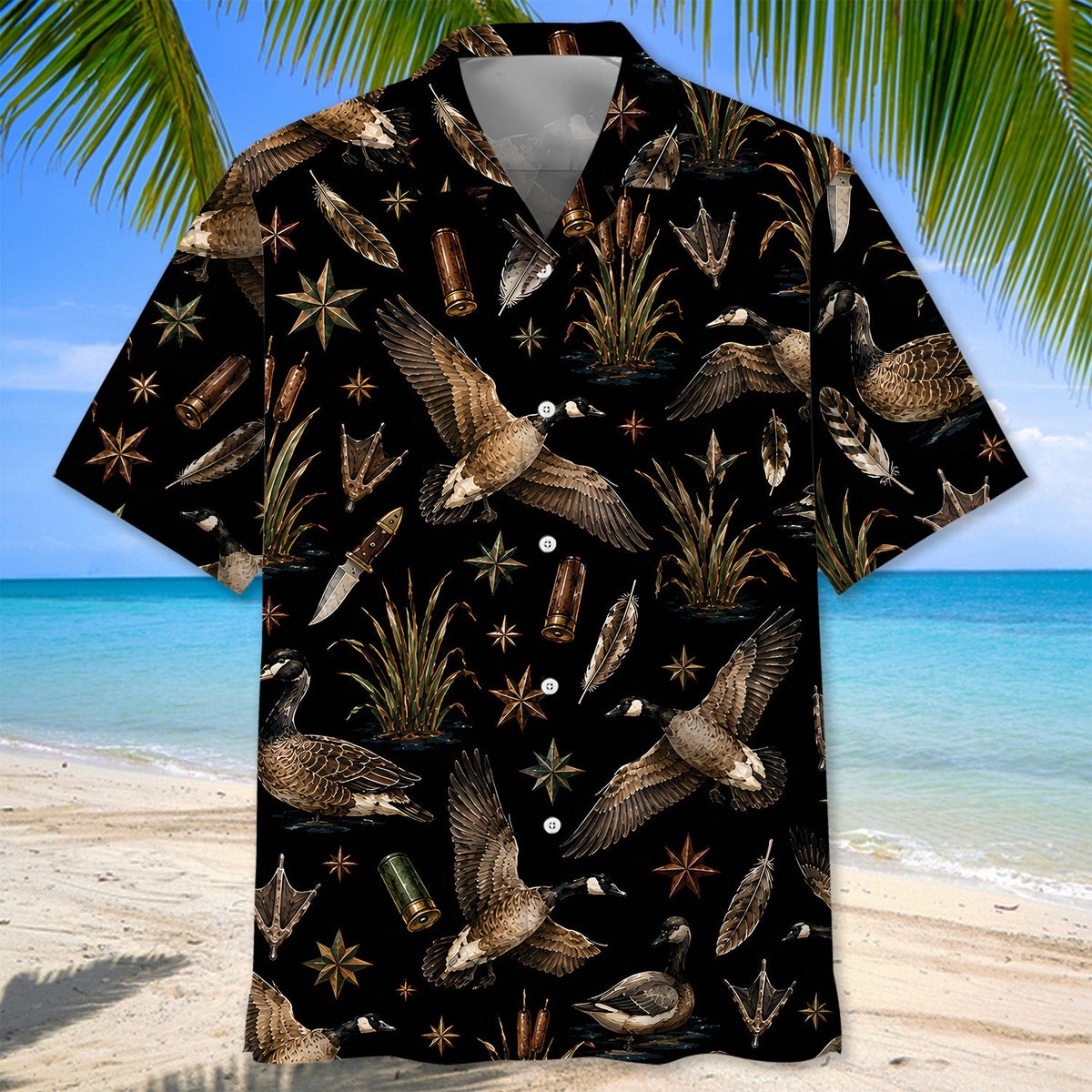 Duck Hunting Pattern Hawaiian Shirt Vintage Hunting Season Aloha Shirt Friends Gifts