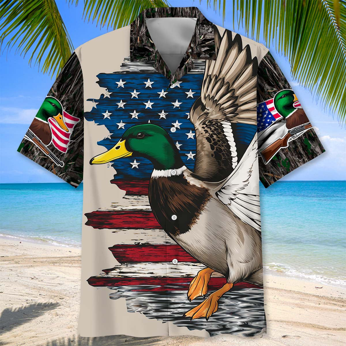 Vintage Mallard Duck Hunting Camo Hawaiian Shirt Huntin Season Shirt Dad Gifts