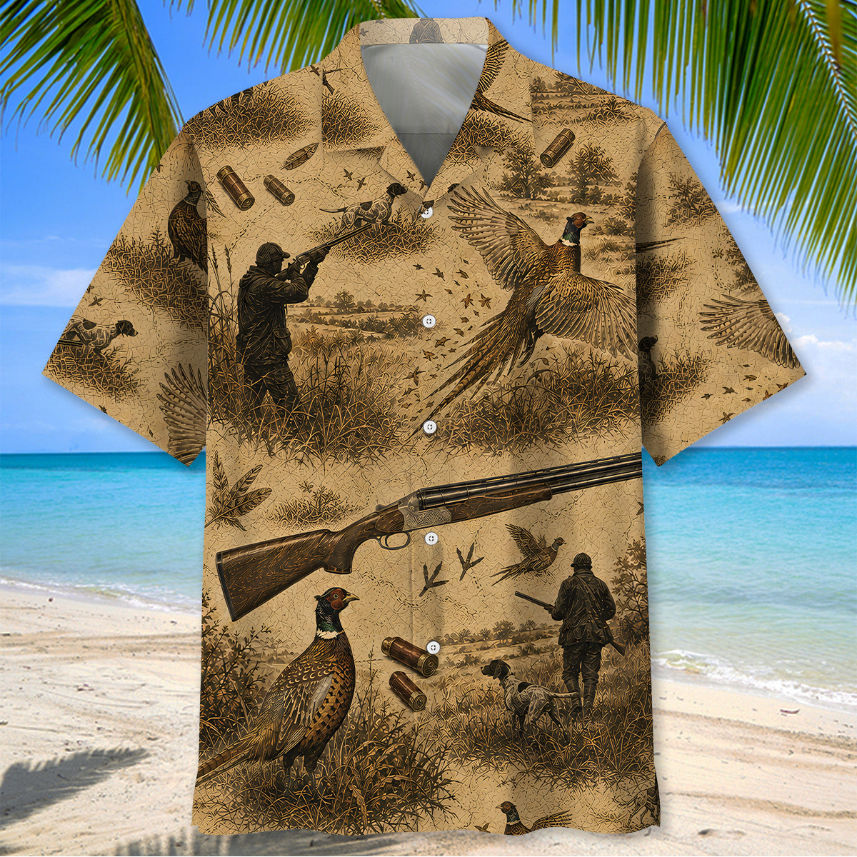 Pheasant Hunting Hawaiian Shirt Vintage Hunting Season Aloha Shirt Gift For Brother