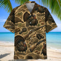 Vintage Hunting Pattern Hawaiian Shirt Hunting Season Aloha Shirt Gift For Bird Hunter