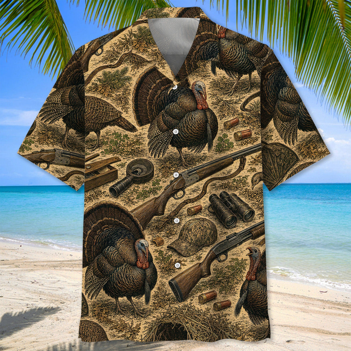 Vintage Hunting Pattern Hawaiian Shirt Hunting Season Aloha Shirt Gift For Bird Hunter