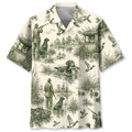 Vintage Duck Hunting Pattern Hawaiian Shirt Hunting Aloha Shirt Hunting Season Gift