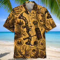Vintage Hunting Pattern Hawaiian Shirt Hunting Season Aloha Shirt Gift For Hunter
