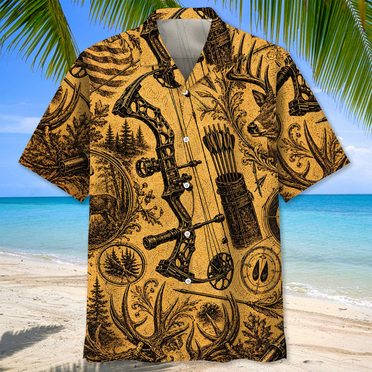 Vintage Hunting Pattern Hawaiian Shirt Hunting Season Aloha Shirt Gift For Hunter