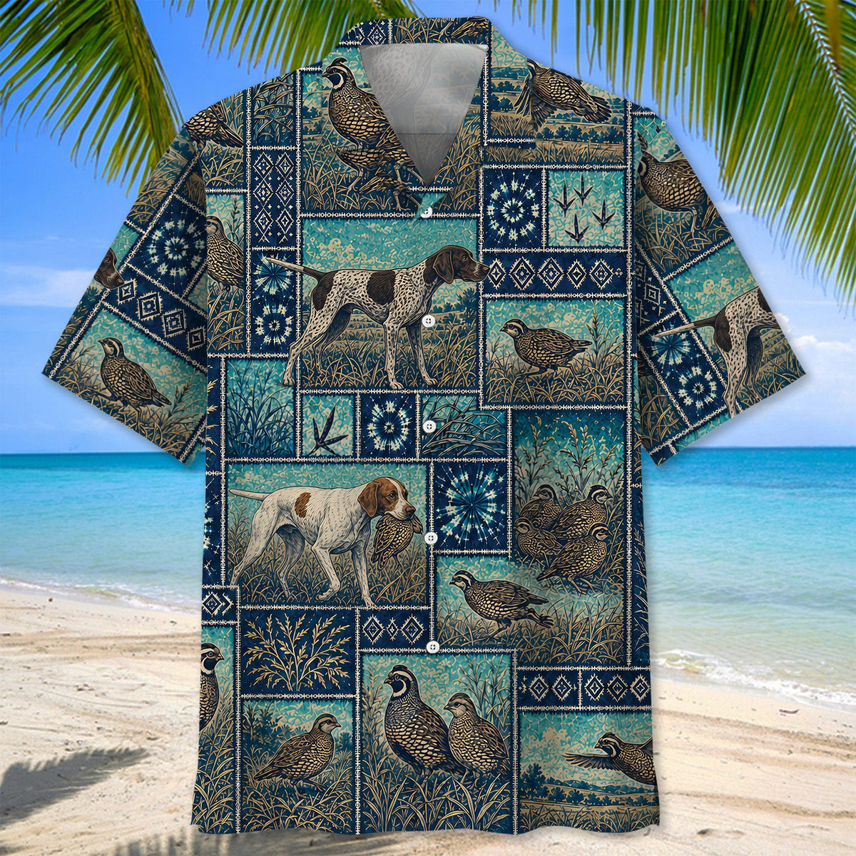 German Shorthaired Pointers Pattern Hawaiian Shirt Hunting Aloha Shirt Dad Gifts
