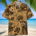 Opossums Hunting Pattern Hawaiian Shirt Huntin Season Shirt Hunting Lover Gifts