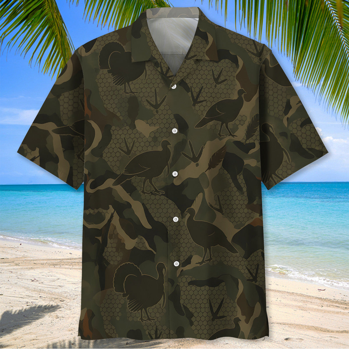 Vintage Mourning Bird Camo Hawaiian Shirt Hunting Season Aloha Shirt Husband Gifts