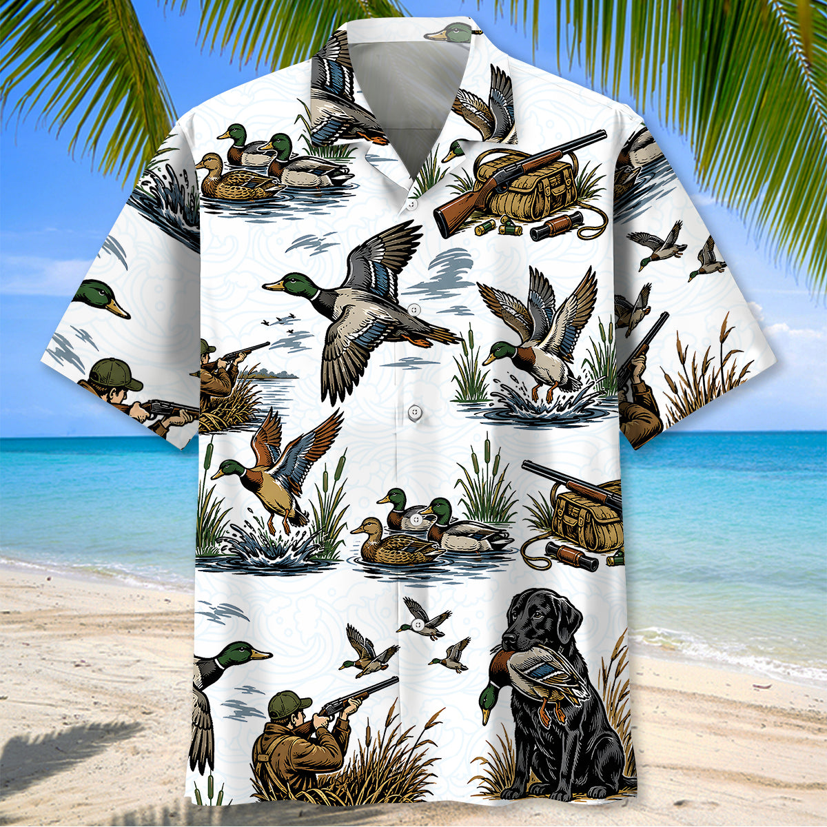 Duck Hunting Pattern Hawaiian Shirt Hunting Season Aloha Shirt Duck Hunter Gift