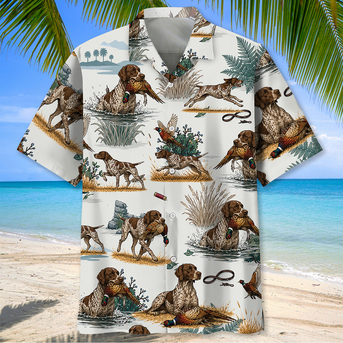 Pheasant Hunting Pattern Camo Hawaiian Shirt Hunter Gear Gift For Boyfriend