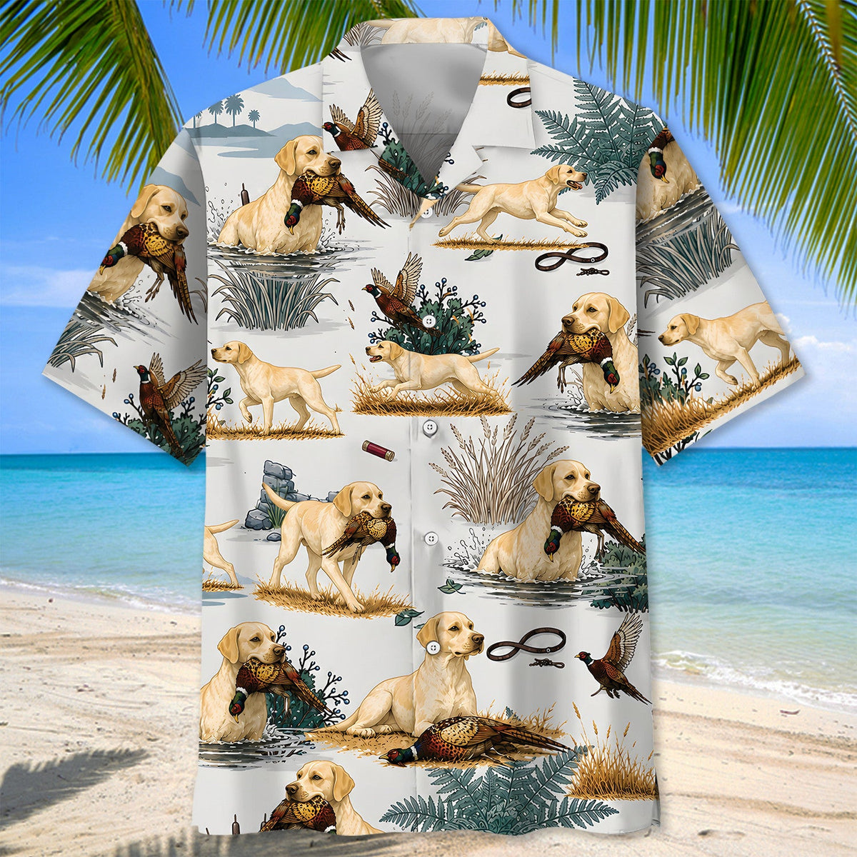 Pheasant Hunting Pattern Hawaiian Shirt Hunter Aloha Shirt Gift For Grandpa
