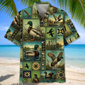 Duck Hunting Pattern Hawaiian Shirt Vintage Hunting Season Button Up Shirt Dad Gifts