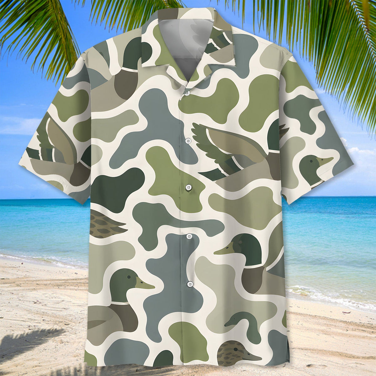 Duck Hunting Pattern Hawaiian Shirt Hunting Season Aloha Shirt Gifts For Dad