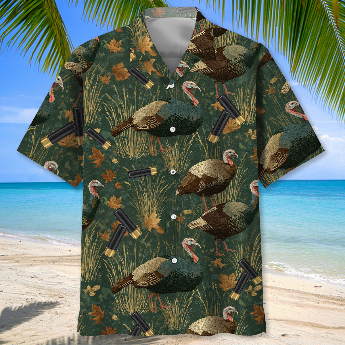 Wild Turkey Hunting Pattern Hawaiian Shirt Huntin Season Shirt Gift For Hunter