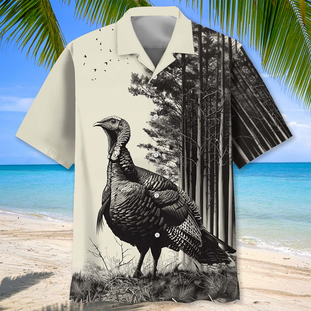 Wild Turkey Hunting Pattern Hawaiian Shirt Huntin Season Shirt Gift For Grandpa