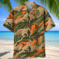 Vintage Hunting Pattern Camo Hawaiian Shirt Outdoor Hawaiian Shirt Gifts For Father