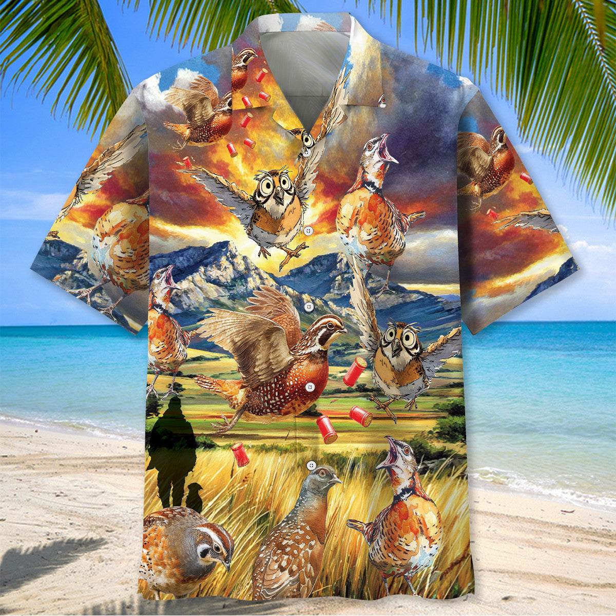 Funny Bird Hunting Pattern Hawaiian Shirt Hunter Aloha Shirt Hunting Lover Gifts