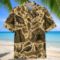 Vintage Hunting Pattern Hawaiian Shirt Hunting Aloha Shirt Gift For Grandpa