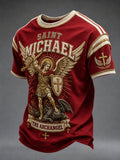 Saint Michael The Archangel T-Shirt Christian Inspired Apparel Christian Gifts For Dad