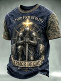 Stand Firm In Faith Armor Of God T-Shirt Christian Knight Shirt Religious Gifts For Dad