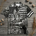 American Flag Mallard Duck Hunting Polo Shirt Duck Hunting Outfit Gift Ideas For Hunters