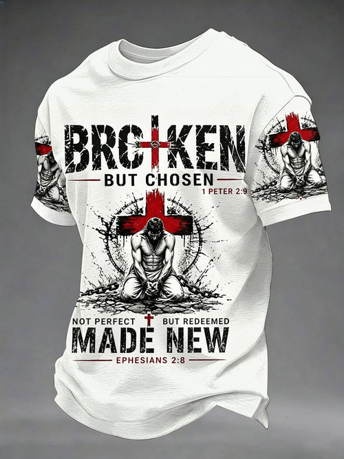 Broke But Chosen Jesus T-Shirt Bible Verse Shirt Jesus Apparel Christ Gift