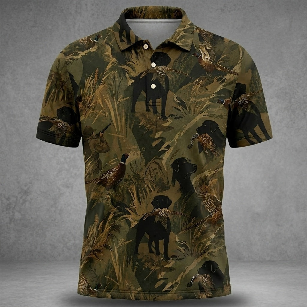 Black Labrador Retriever Pheasant Hunting Polo Shirt Pheasant Hunting Outfit Hunters Gifts