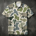 Opossum Wildlife Camouflage Polo Shirt Hunting Season Polo Shirt Gifts For Father