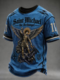 Saint Michael The Archangel T-Shirt Christian Faith Clothing Religious Gifts For Men