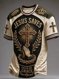Jesus Saves Saved By Grace T-Shirt Christian Themed Shirt Christian Gifts For Husband