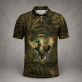 Mallard Duck Landing Polo Shirt Duck Hunting Polo Shirt Hunting Season Gift Ideas