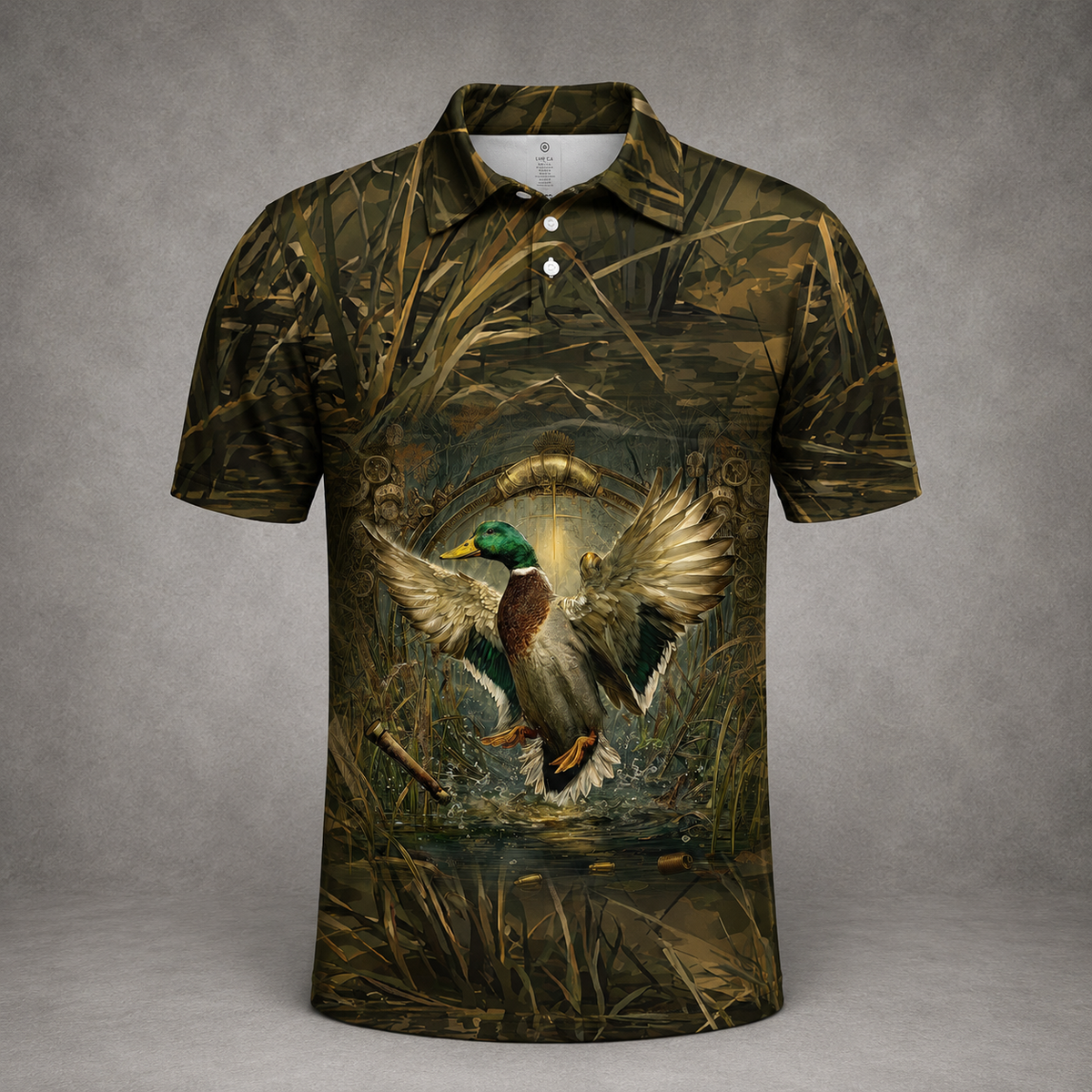 Mallard Duck Landing Polo Shirt Duck Hunting Polo Shirt Hunting Season Gift Ideas
