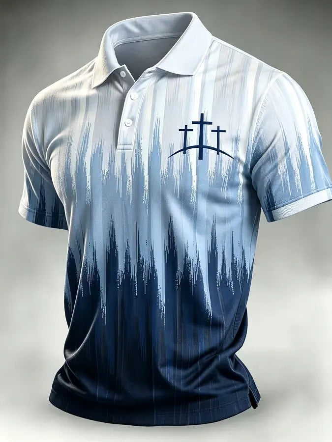 Faith Cross Polo Shirt Faith Based Polo Shirt Christian Themed Apparel Christian Gifts