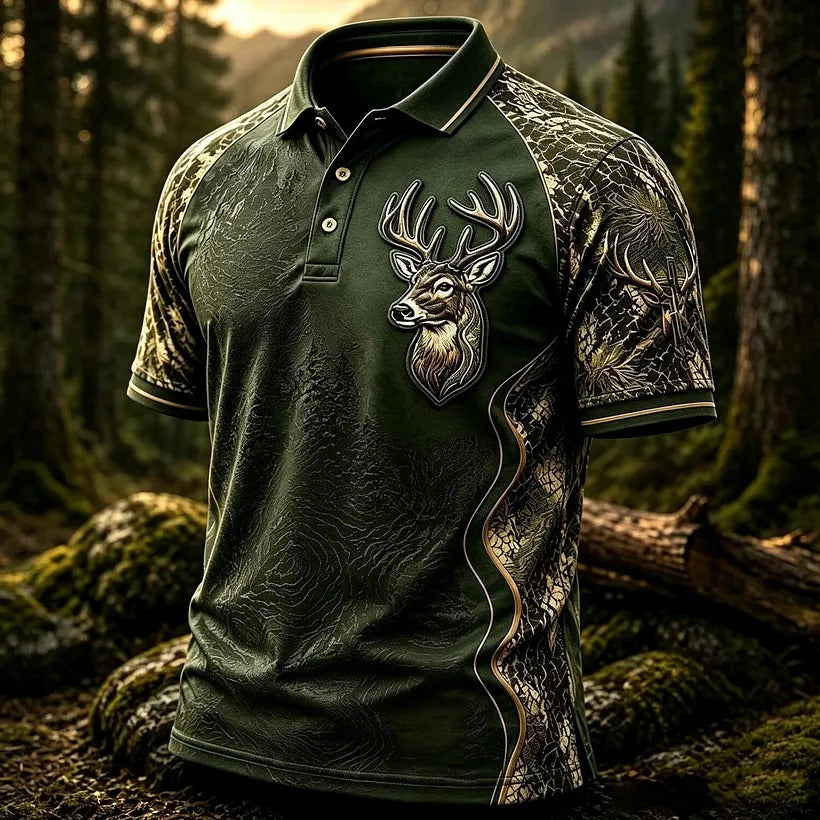 Deer Faith Cross Polo Shirt Christian Inspired Polo Shirt Christian Gifts For Hunters