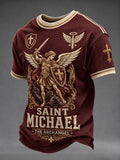 Saint Michael The Archangel T-Shirt Christian Themed Clothing Christian Gifts For Dad