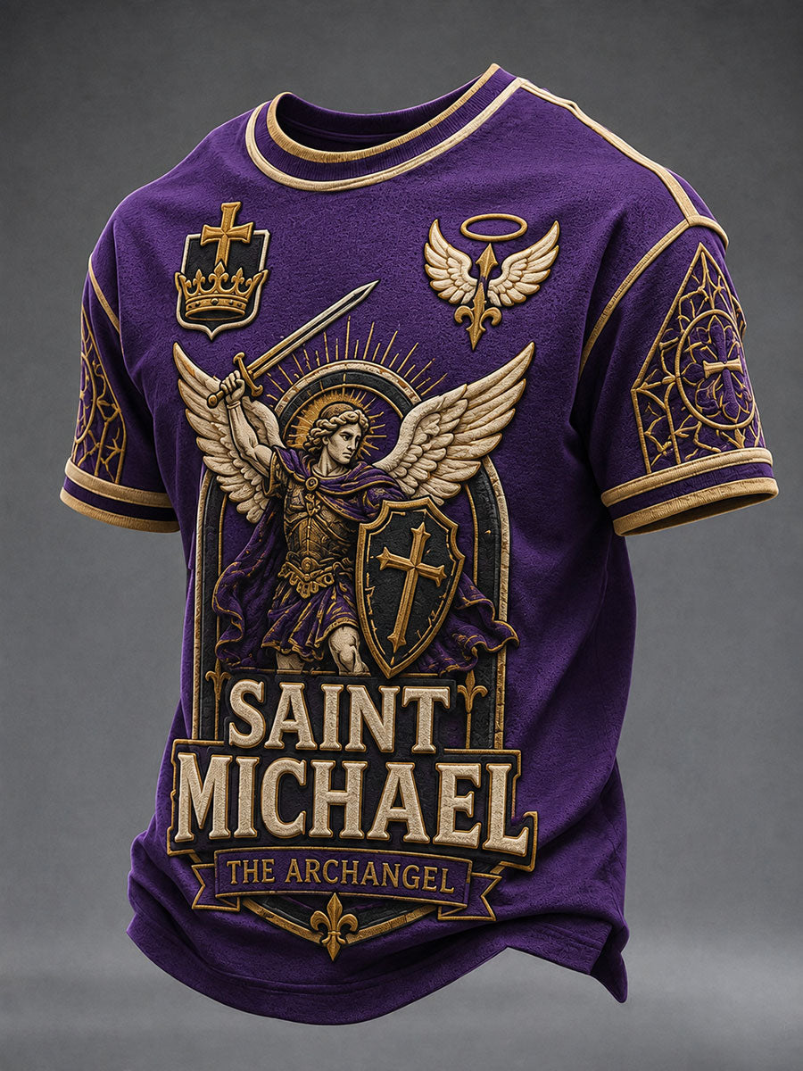 Saint Michael The Archangel T-Shirt Faith Based Shirt Christian Gifts For Husband