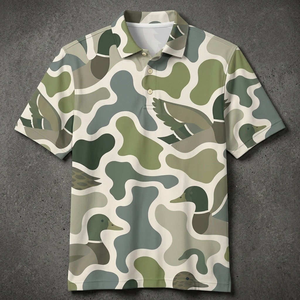 Mallard Duck Hunting Camo Polo Shirt Duck Hunting Polo Shirt Best Gifts For Hunters