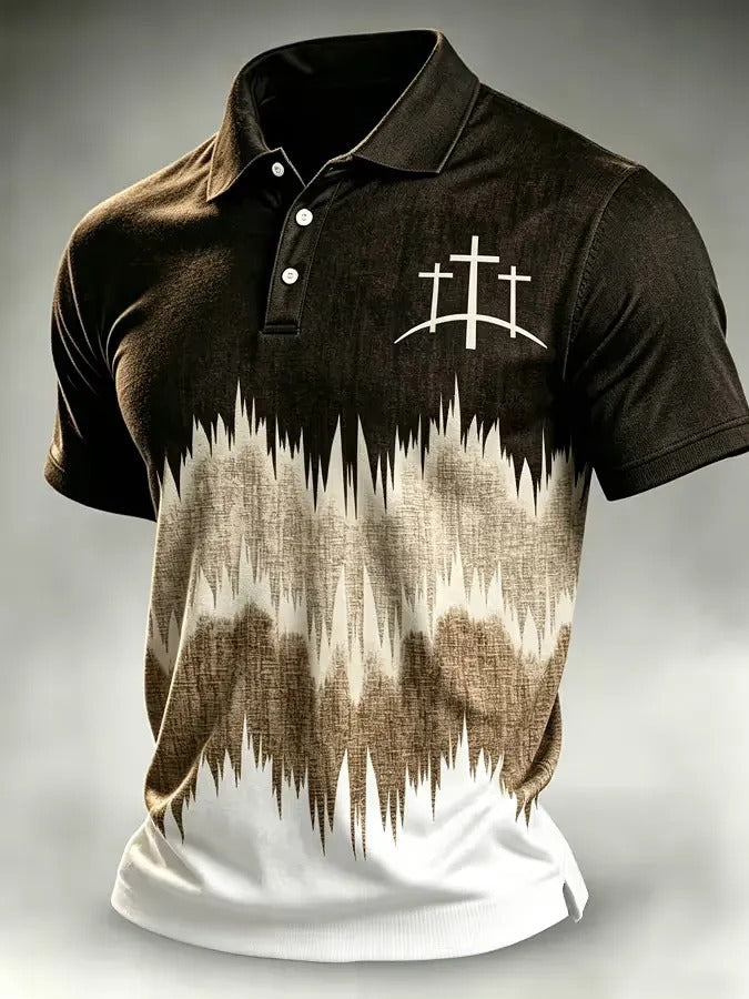 Faith Cross Polo Shirt Faith Based Polo Shirt Christian Inspired Apparel Christian Presents