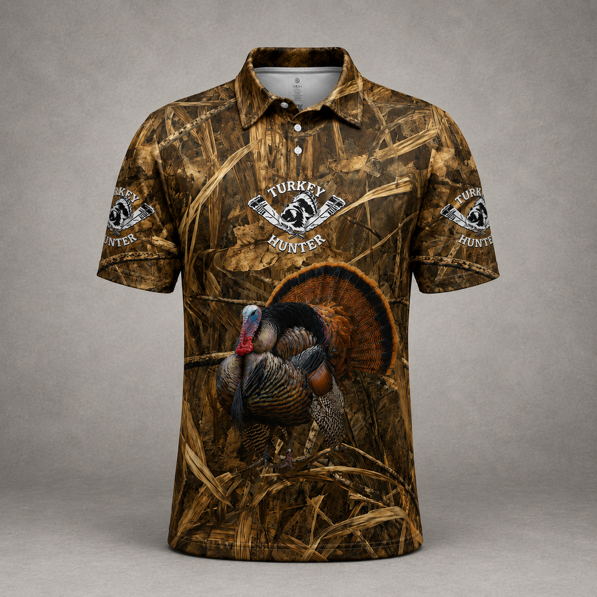 Turkey Hunter Camouflage Polo Shirt Turkey Hunting Clothing Hunting Season Gifts For Dad