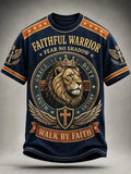 Faithful Warrior Walk By Faith T-Shirt Religious Inspired Shirt Religious Gifts For Dad