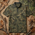 Wild Turkey Dark Camo Polo Shirt Turkey Hunters Clothing Hunting Season Gifts For Husband