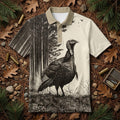 Wild Turkey Forest Scene Polo Shirt Hunting Season Clothing Hunting Gifts For Hunters