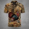 Wild Turkey Camo Polo Shirt Hunting Season Polo Shirt Best Gift Ideas For Hunters