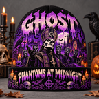 Ghost Papa Emeritus Graphic Print Knit Beanie for Midnight Phantom Halloween Rituals NDN 2